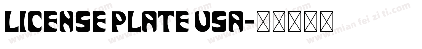 LICENSE PLATE USA字体转换